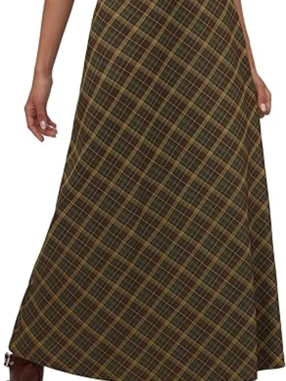 CIDER Women's Plaid Maxi Gingham Skirts